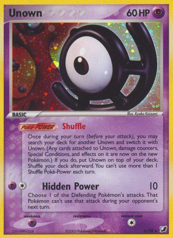 Unown — illustrated card