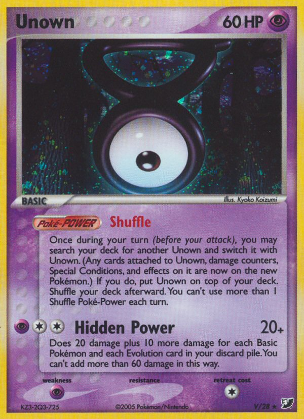 Unown — illustrated card