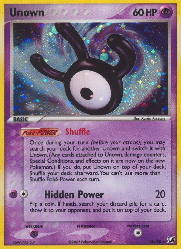 Unown — illustrated card