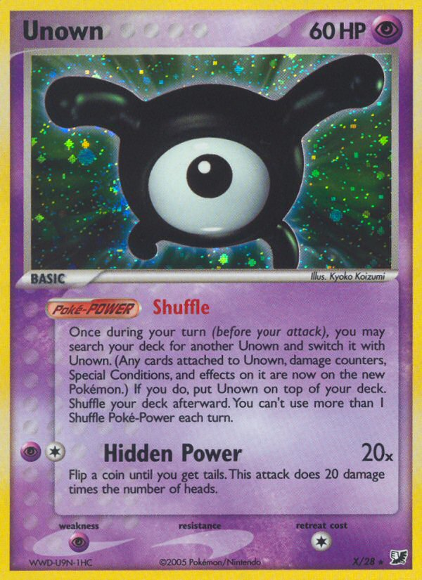 Unown — illustrated card