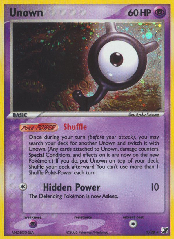 Unown — illustrated card