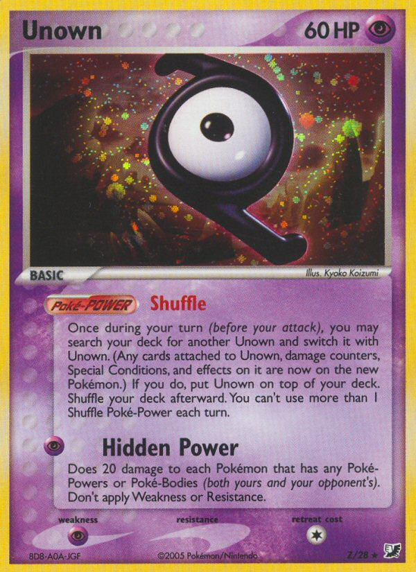 Unown — illustrated card