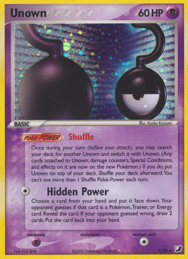 Unown — illustrated card