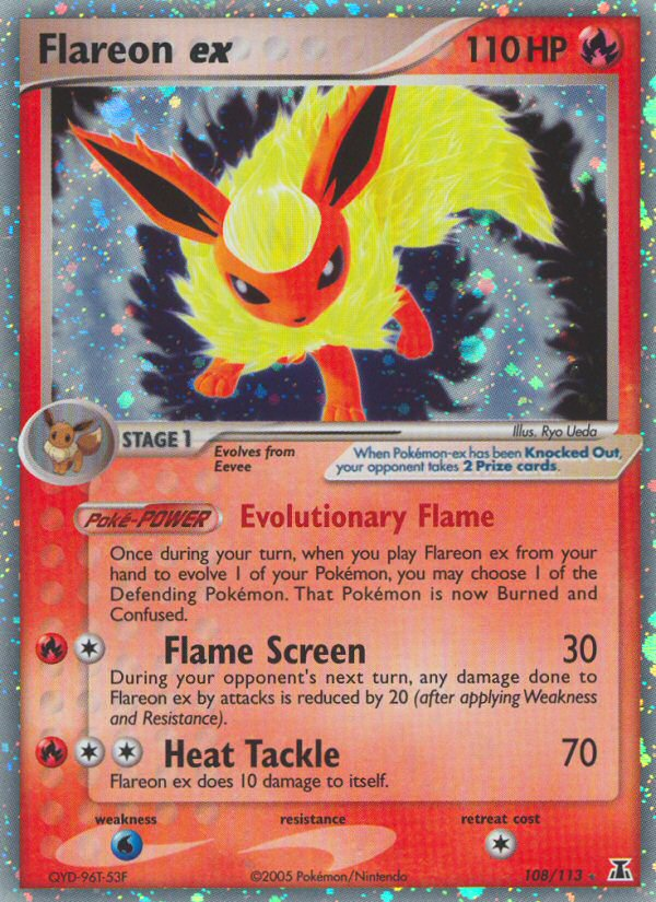 Flareon ex — illustrated card