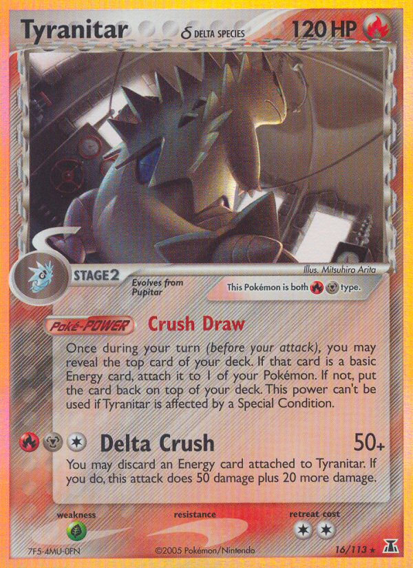 Tyranitar δ — illustrated card
