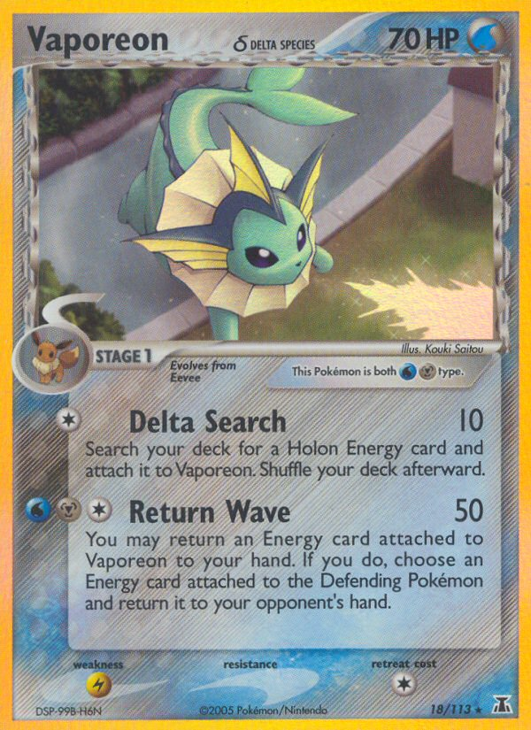 Vaporeon δ — illustrated card