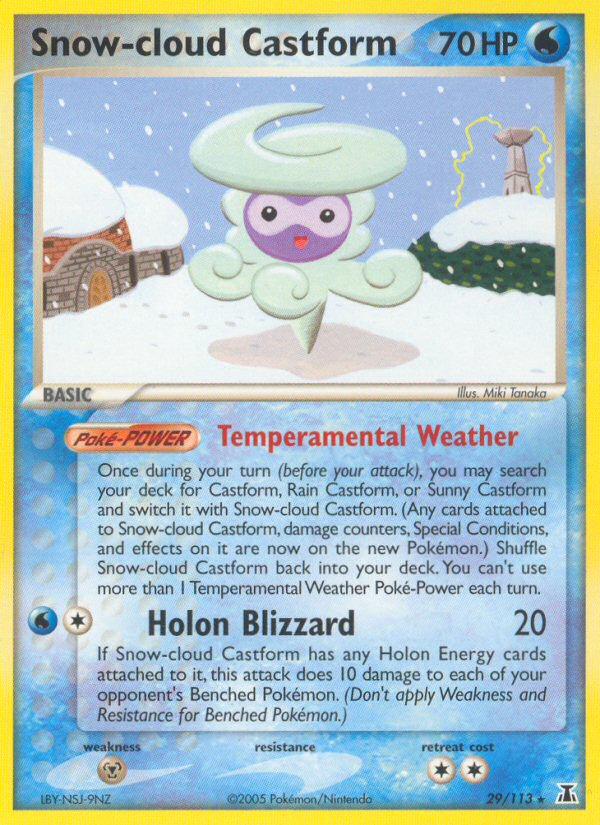 Snow-cloud Castform — illustrated card