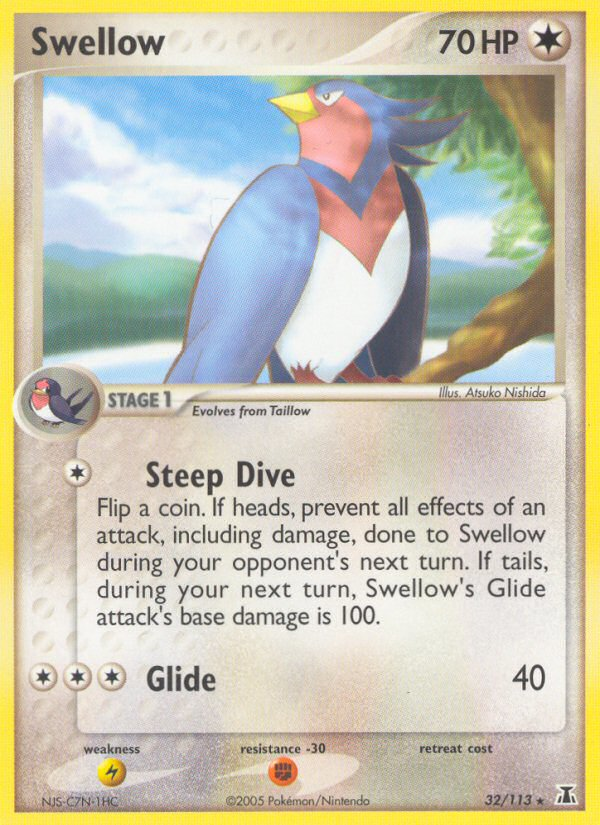 Swellow — illustrated card