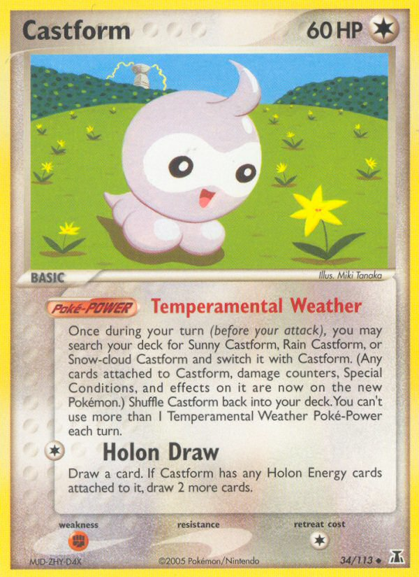 Castform — illustrated card