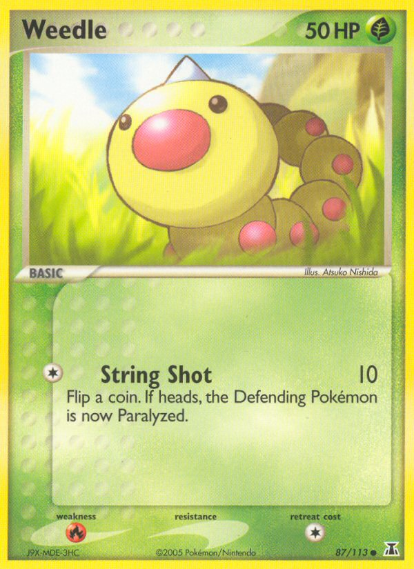 Weedle — illustrated card