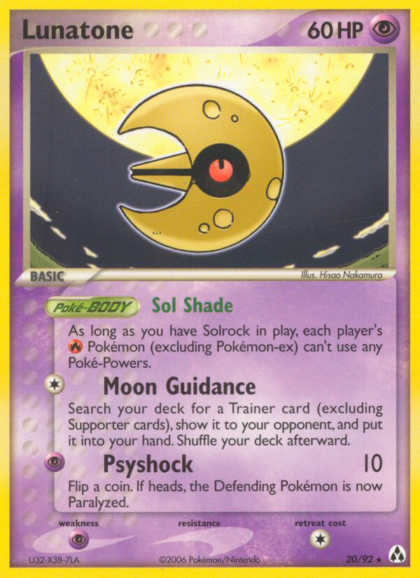 Lunatone — illustrated card