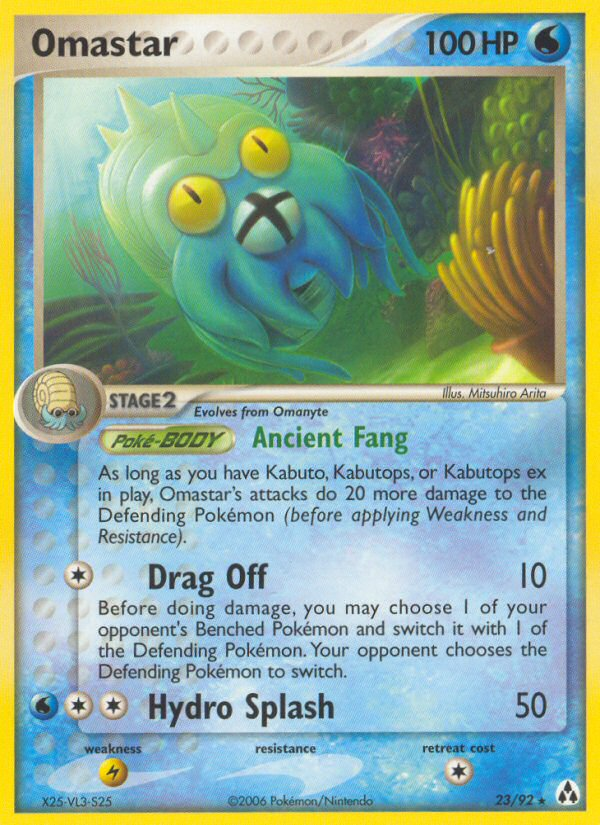 Omastar — illustrated card