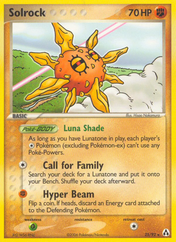 Solrock — illustrated card