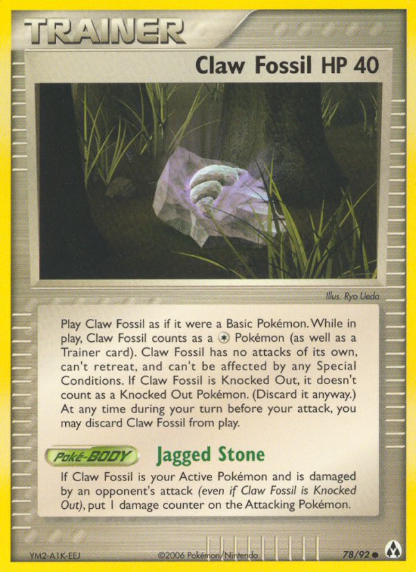 Claw Fossil — illustrated card