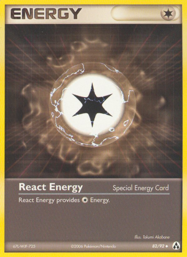 React Energy — illustrated card
