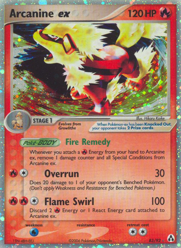 Arcanine ex — illustrated card