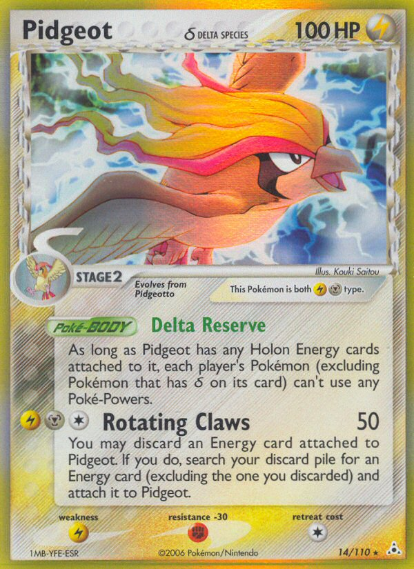 Pidgeot δ — illustrated card