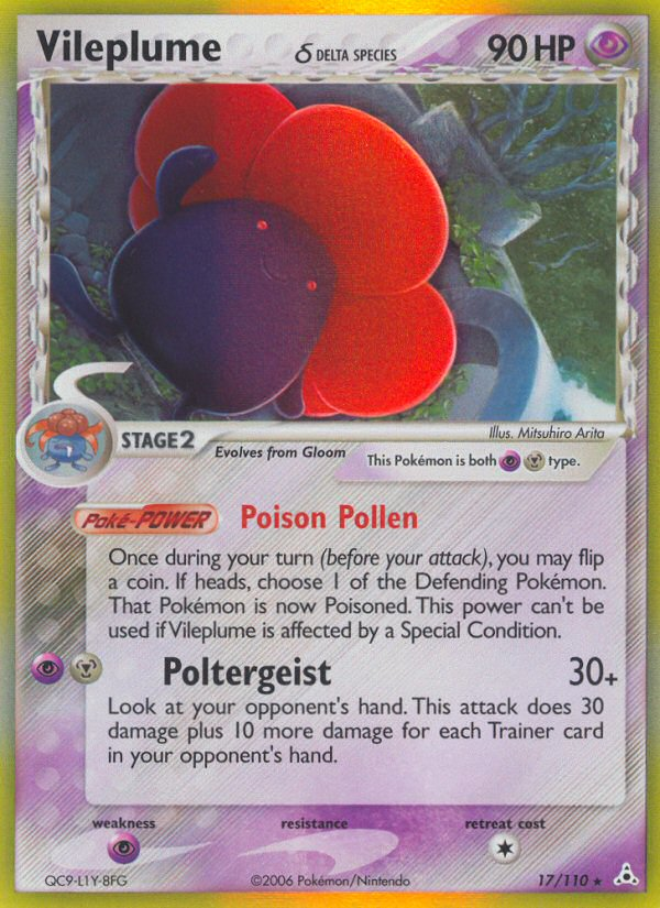 Vileplume δ — illustrated card
