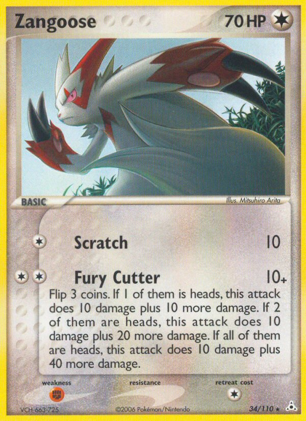 Zangoose — illustrated card