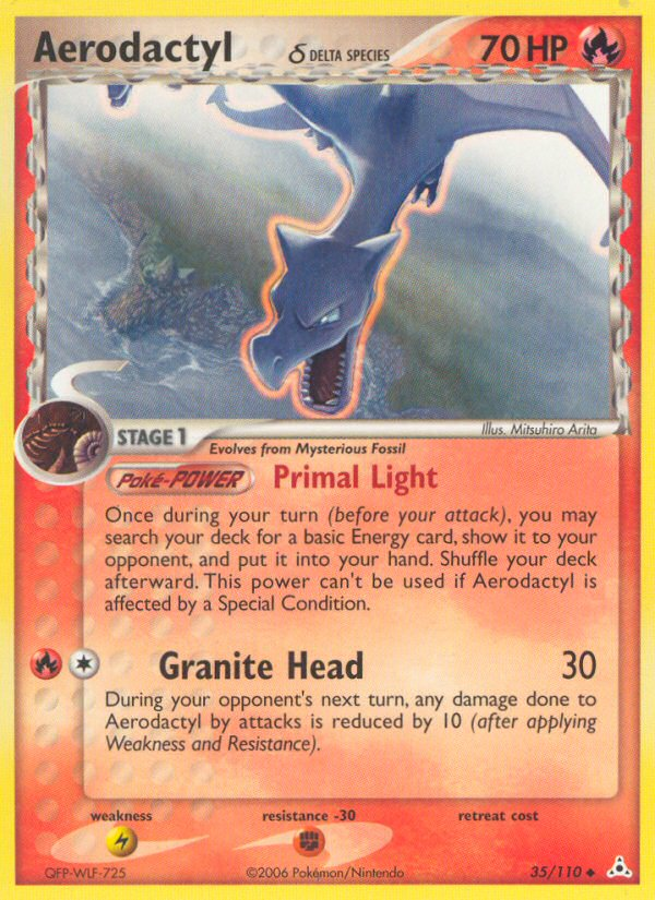 Aerodactyl δ — illustrated card