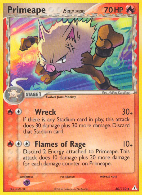 Primeape δ — illustrated card
