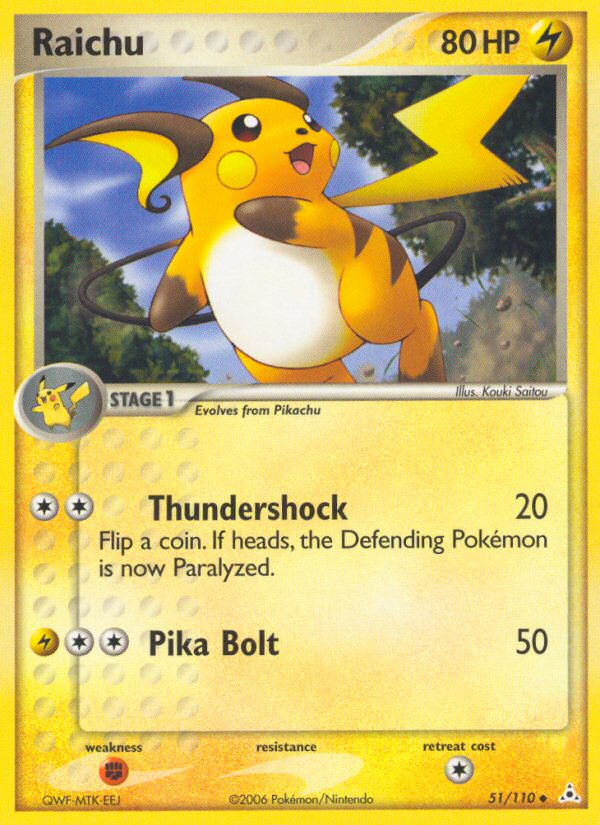 Raichu — illustrated card