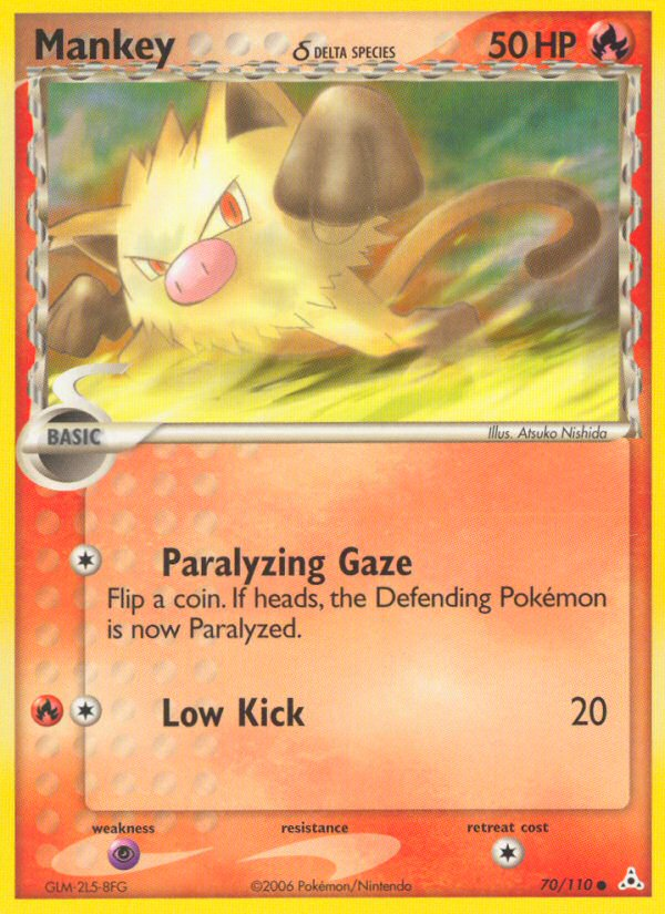 Mankey δ — illustrated card