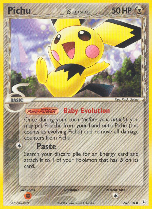 Pichu δ — illustrated card
