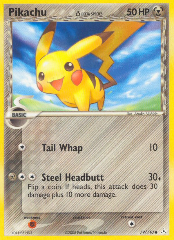 Pikachu δ — illustrated card