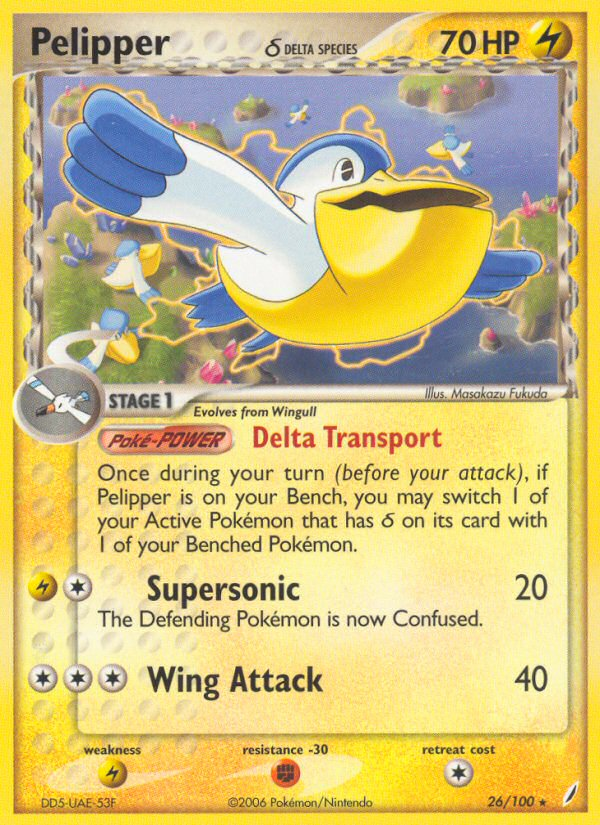 Pelipper δ — illustrated card