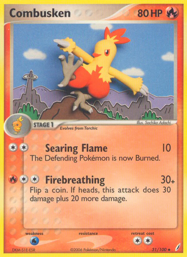 Combusken — illustrated card