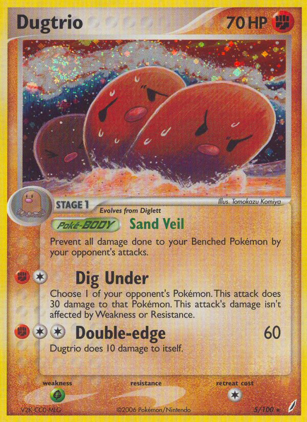 Dugtrio — illustrated card