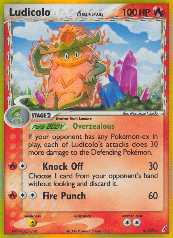 Ludicolo δ — illustrated card