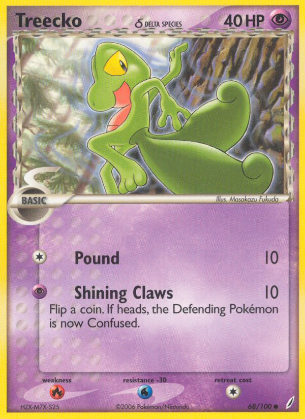 Treecko δ — illustrated card