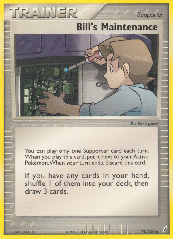 Bill's Maintenance — illustrated card