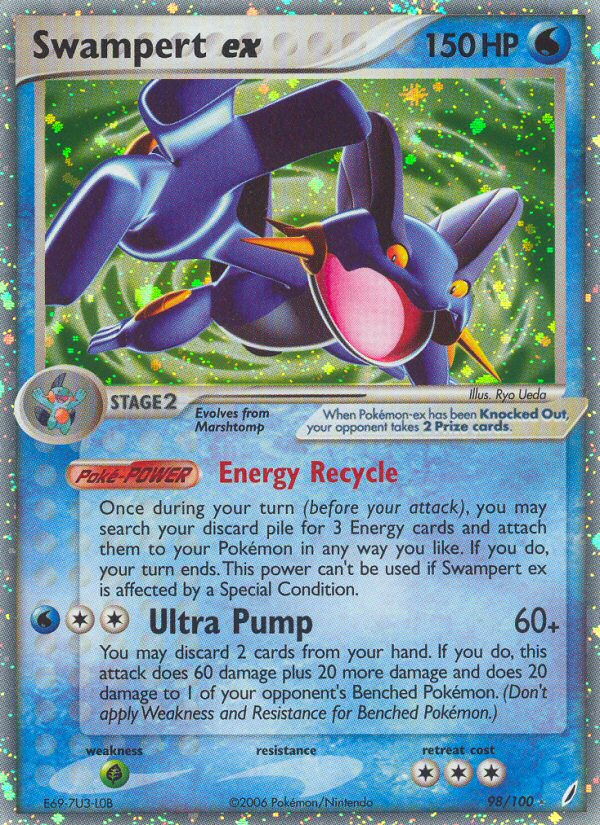 Swampert ex — illustrated card