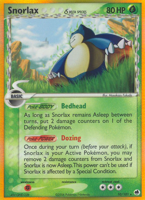 Snorlax δ — illustrated card