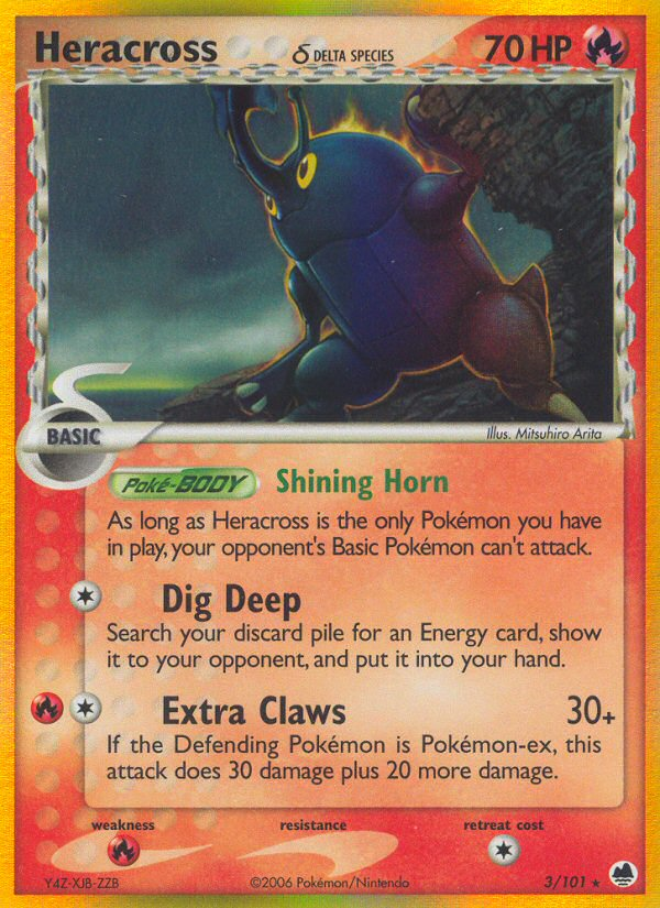 Heracross δ — illustrated card