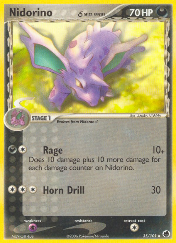Nidorino δ — illustrated card
