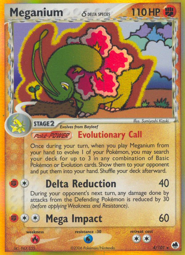 Meganium δ — illustrated card