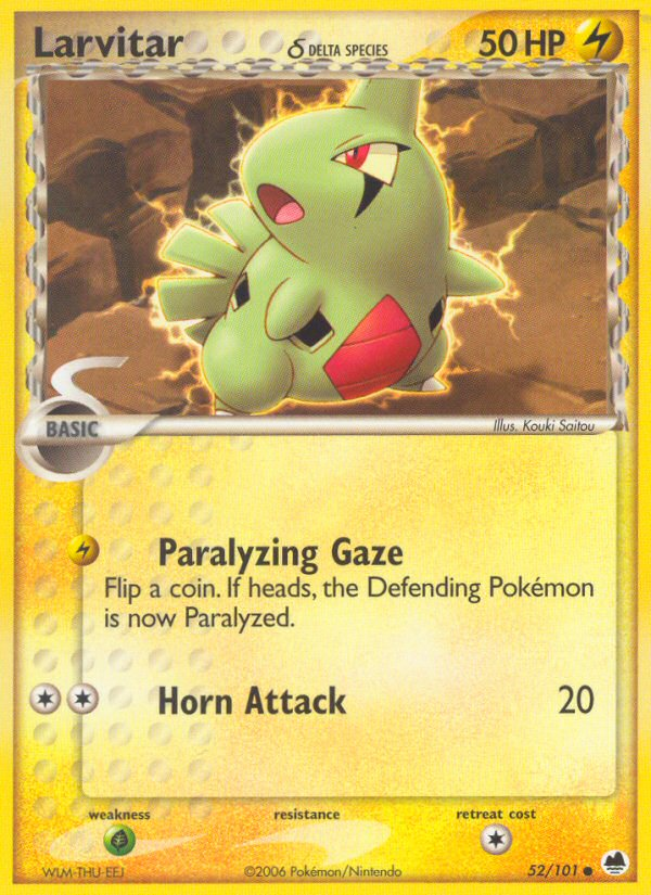 Larvitar δ — illustrated card