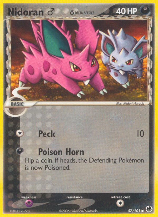 Nidoran ♂ δ — illustrated card