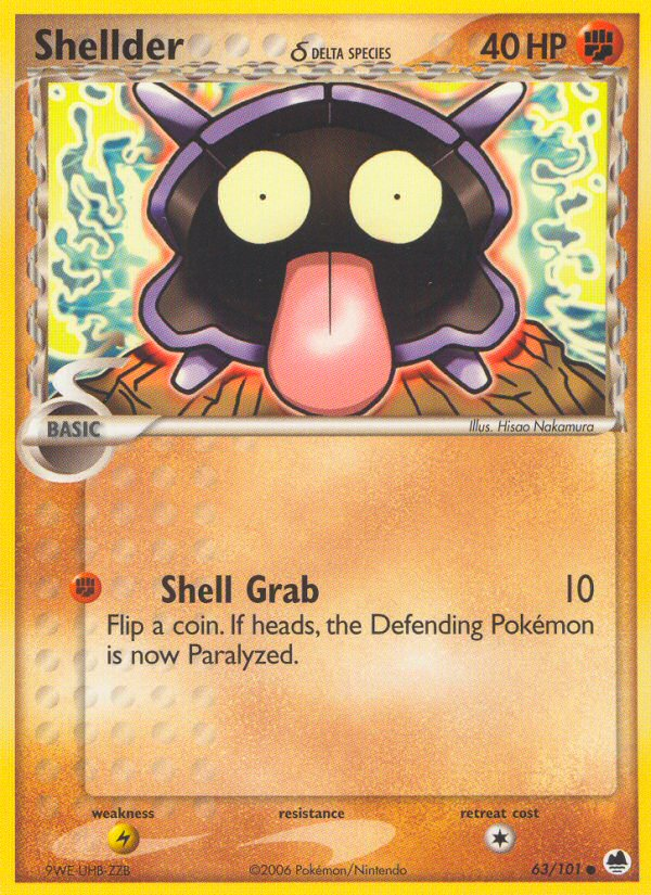 Shellder δ — illustrated card
