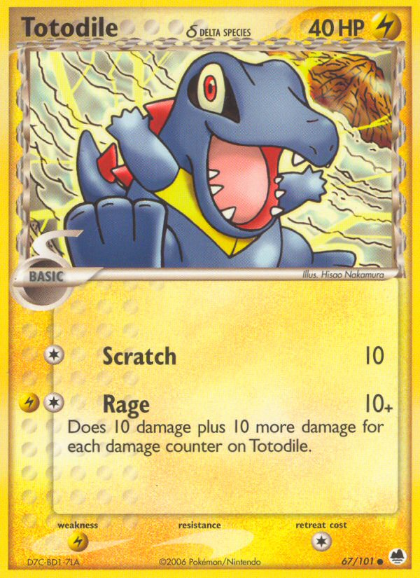 Totodile δ — illustrated card