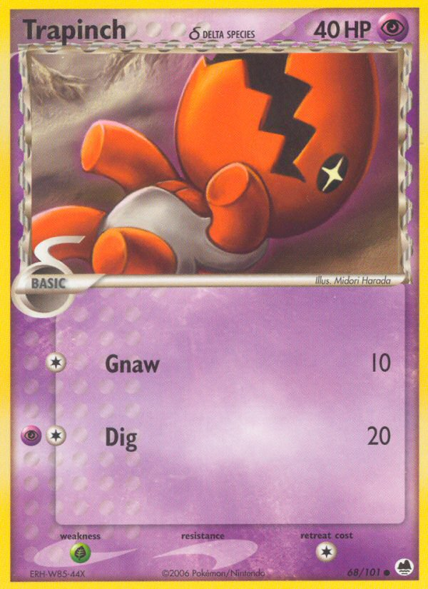 Trapinch δ — illustrated card