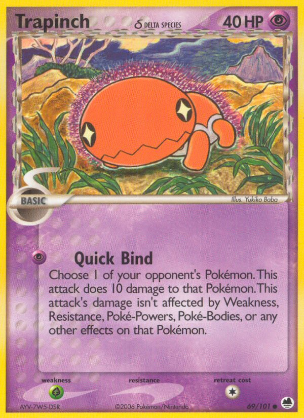 Trapinch δ — illustrated card