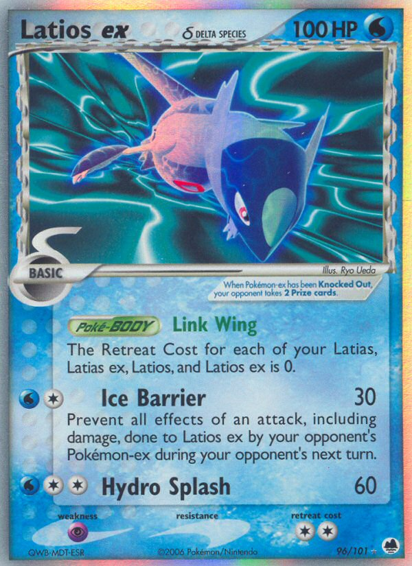 Latios ex δ — illustrated card