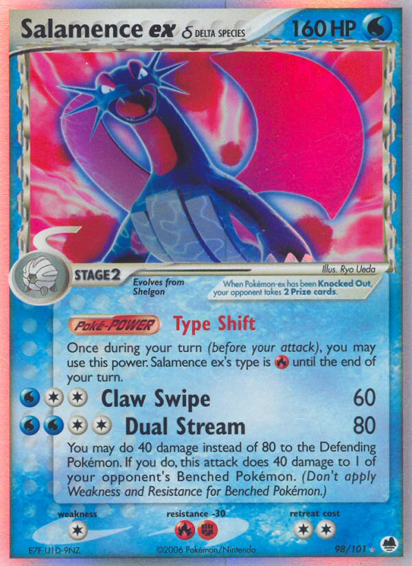 Salamence ex δ — illustrated card
