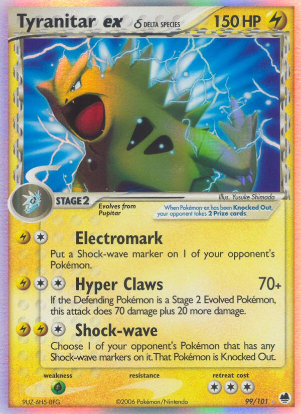Tyranitar ex δ — illustrated card