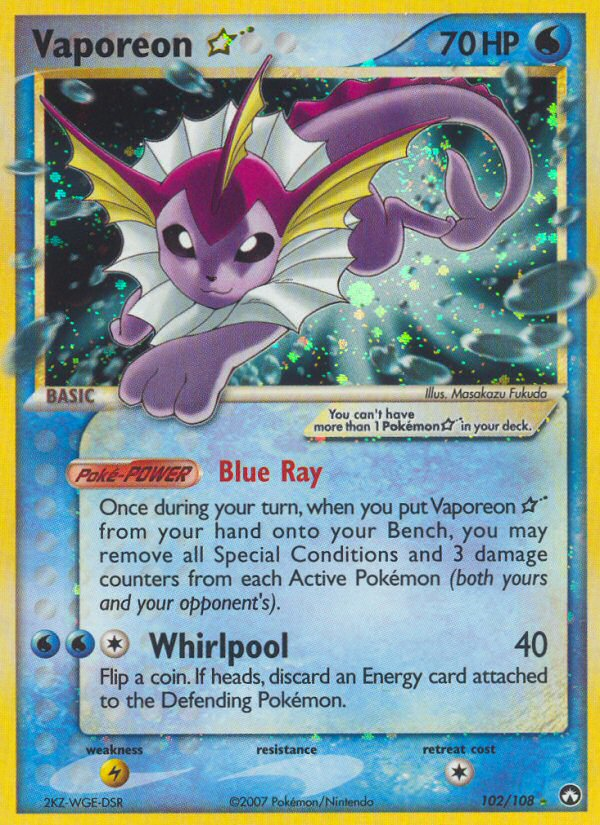 Vaporeon ★ — illustrated card